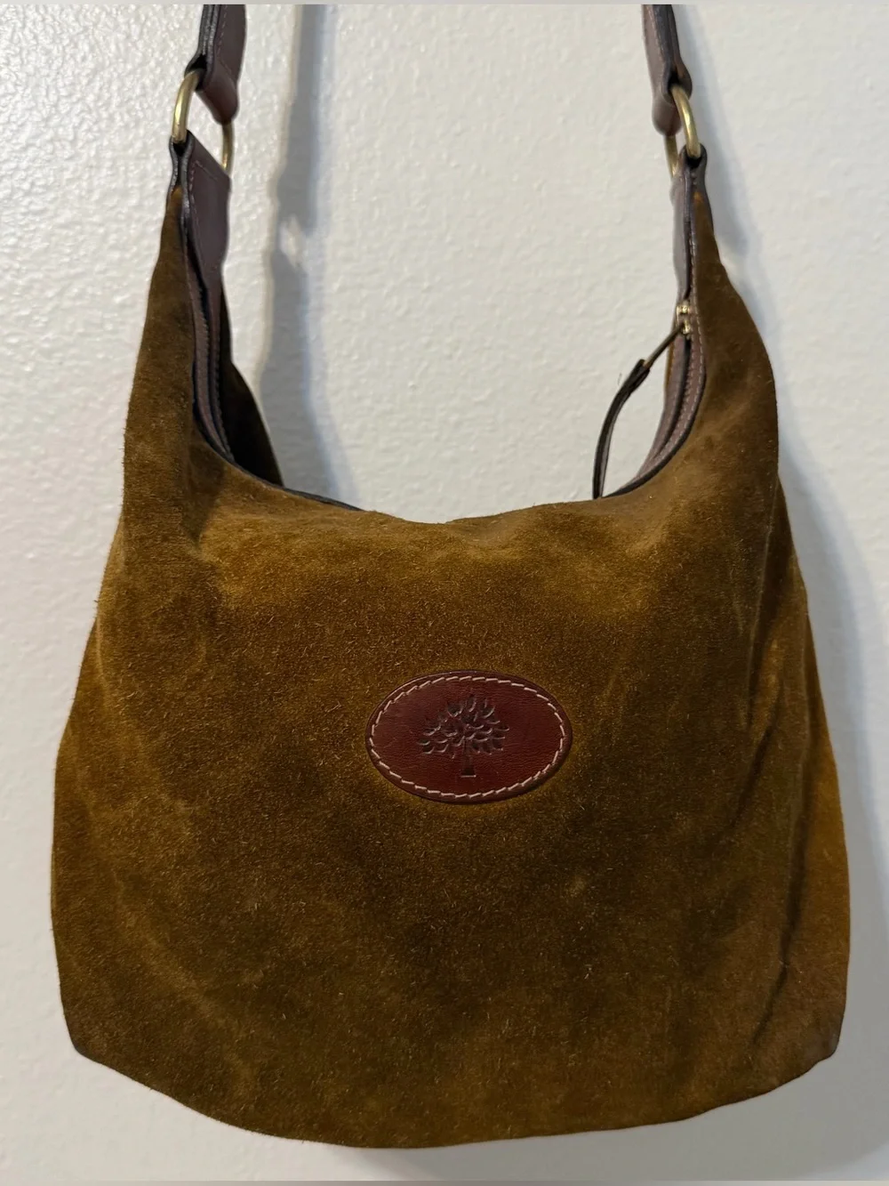Vintage Mulberry Roger Saul Era Suede Hobo Shoulder Bag Made in England,Archive